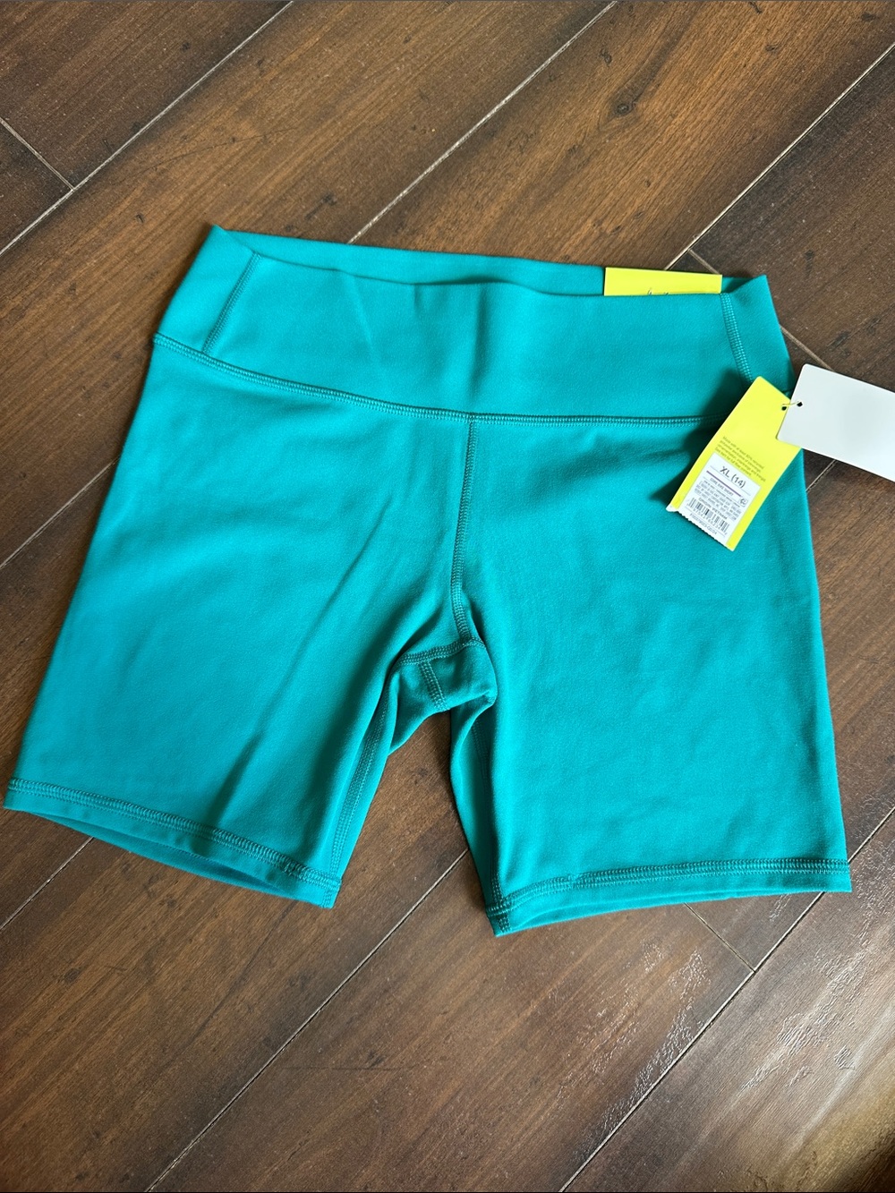 Girl’s High-Rise Active Bike Shorts — Teal